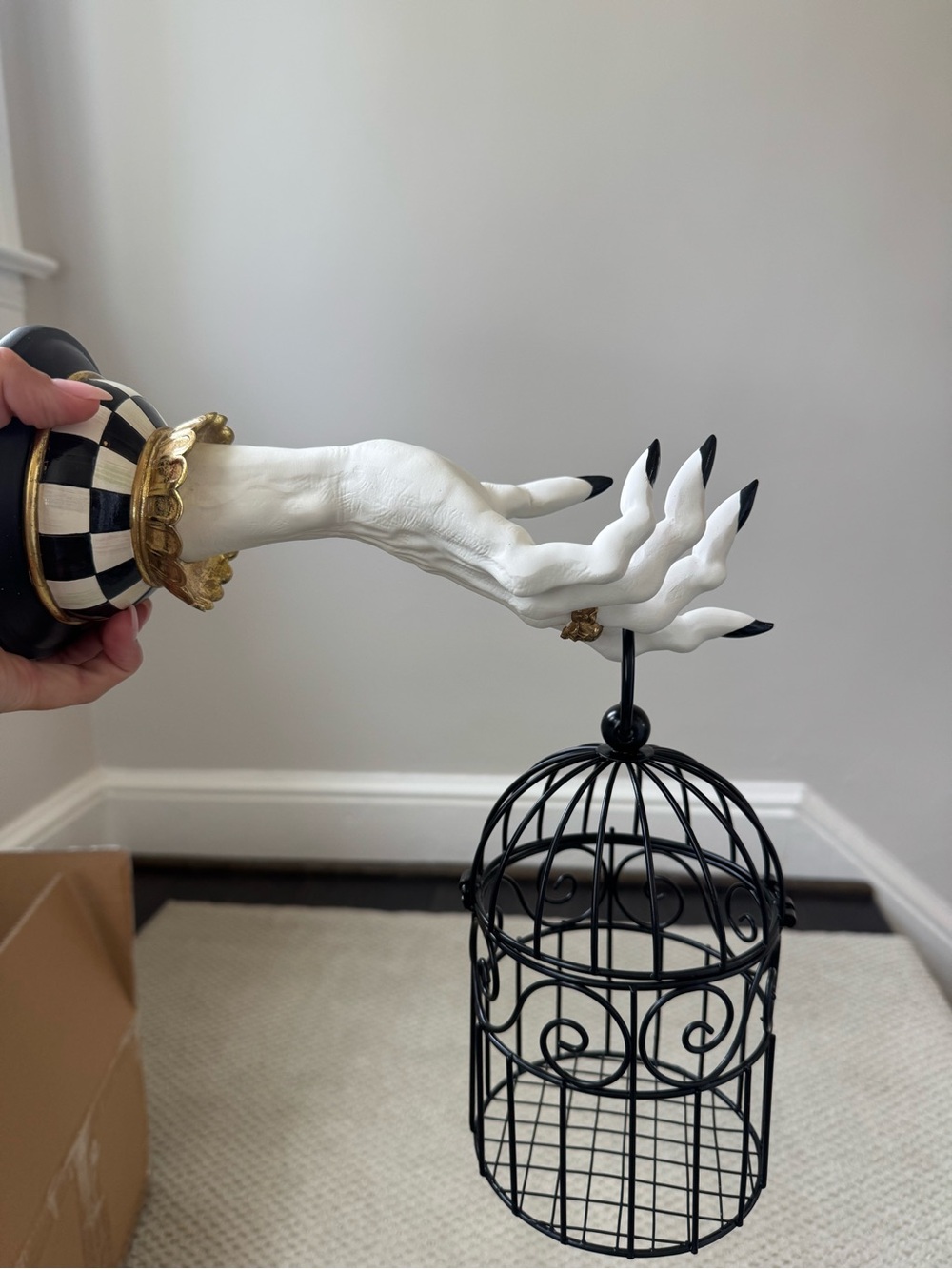 MacKenzie-Childs Haunted House Spooky Hand Lantern Wall Decor